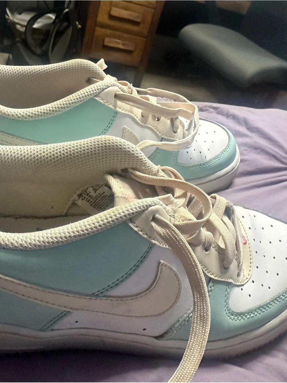Nike Women’s Mint, Cream & White Low-Top Sneakers